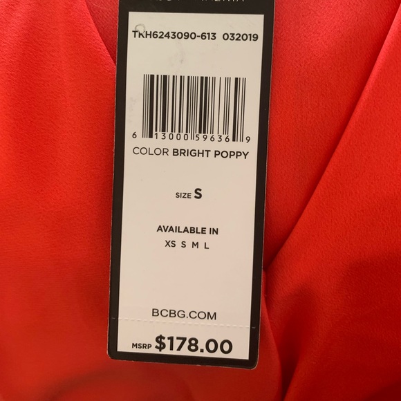 BCBGMAXAZRIA Red Layered Dress NEW Small - Picture 4 of 6